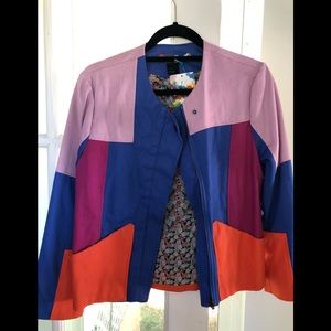 Desigual NWT colorbock zip  jacket small